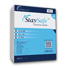 StaySafe Hospital Gowns Packaging