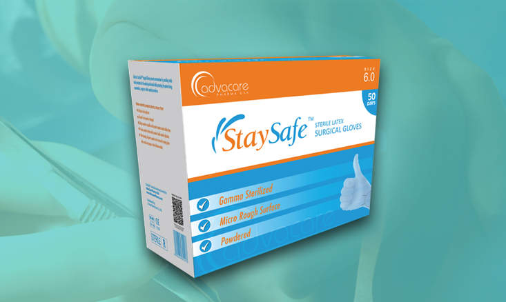 StaySafe Surgical Gloves Packaging